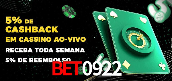 Promoções do cassino ao Vivo BET0922